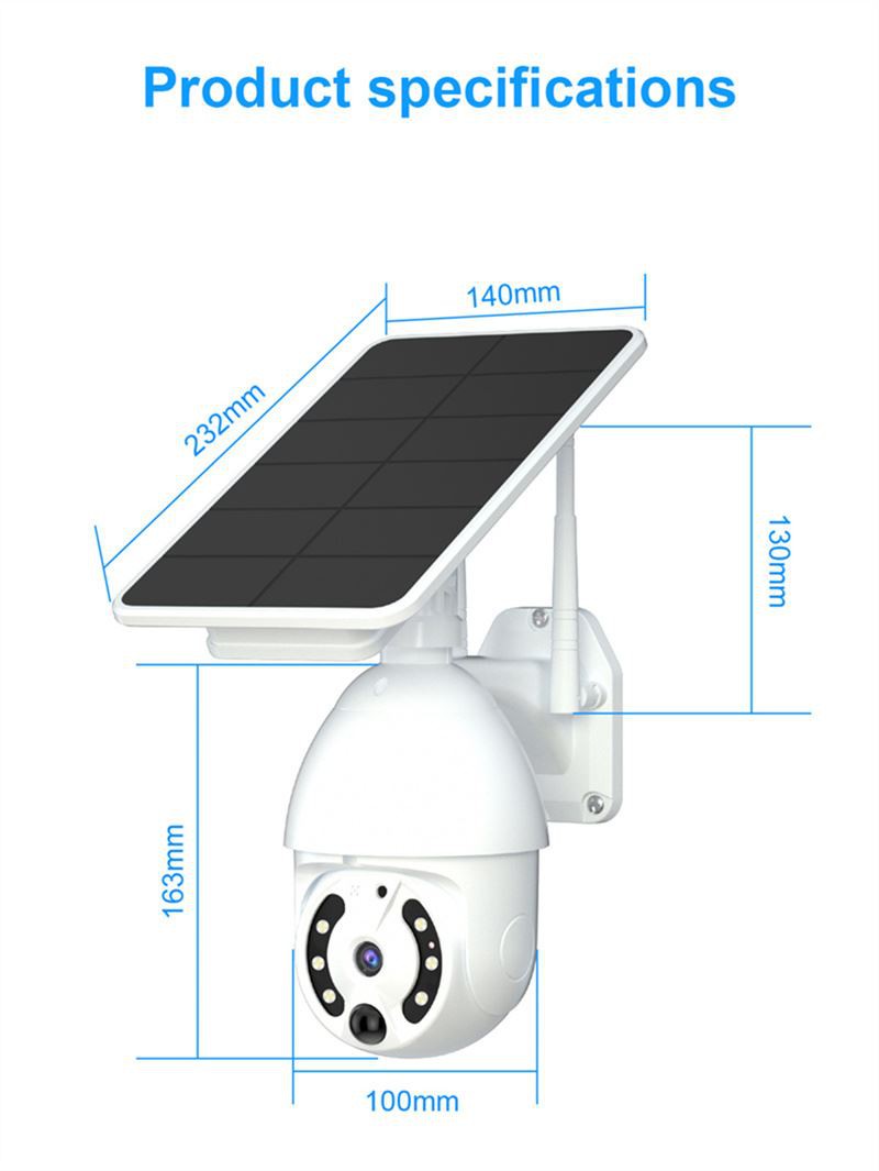 CCTV camera with solar charging board